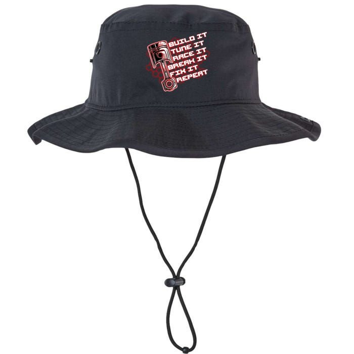 Build Tune Race Break Fix Repeat Bucket Hat