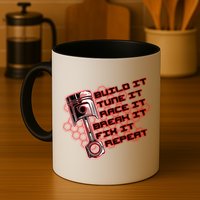 Build Tune Race Break Fix Repeat Mug