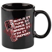 Build Tune Race Break Fix Repeat 11oz C Handle Ceramic Mug