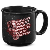 Build Tune Race Break Fix Repeat 15oz Campfire Ceramic Mug