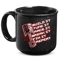 Build Tune Race Break Fix Repeat 15oz Campfire Ceramic Mug