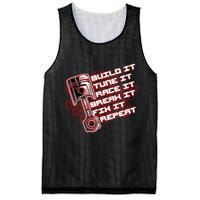 Build Tune Race Break Fix Repeat Mesh Reversible Basketball Jersey Tank