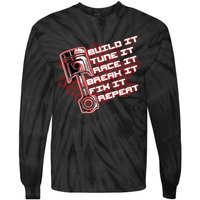 Build Tune Race Break Fix Repeat Tie-Dye Long Sleeve Shirt