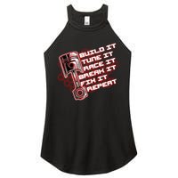 Build Tune Race Break Fix Repeat Women's Perfect Tri Rocker Tank