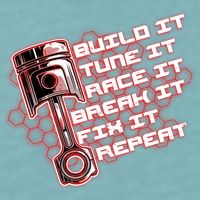 Build Tune Race Break Fix Repeat Sueded Cloud Jersey T-Shirt
