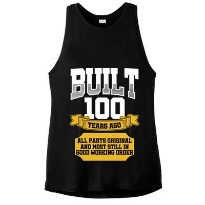Built 100th Birthday All Original Part Ladies PosiCharge Tri-Blend Wicking Tank
