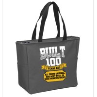 Built 100th Birthday All Original Part Zip Tote Bag