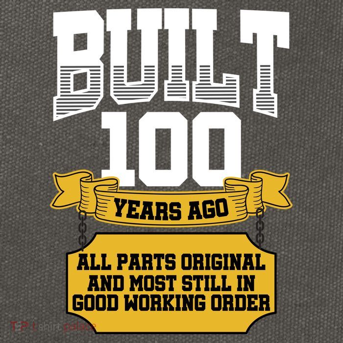 Built 100th Birthday All Original Part Cotton Canvas Backpack