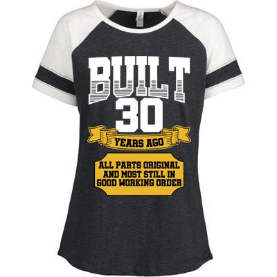 Built 30th Birthday All Original Part Enza Ladies Jersey Colorblock Tee