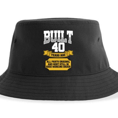 Built 40th Birthday All Original Part Sustainable Bucket Hat