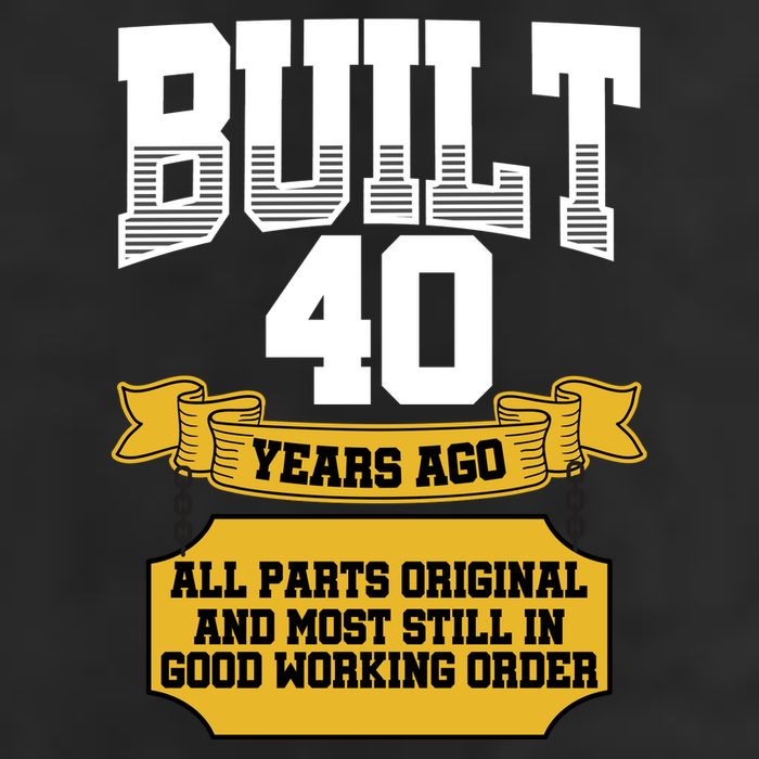 Built 40th Birthday All Original Part Golf Towel