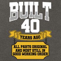 Built 40th Birthday All Original Part Cotton Canvas Backpack
