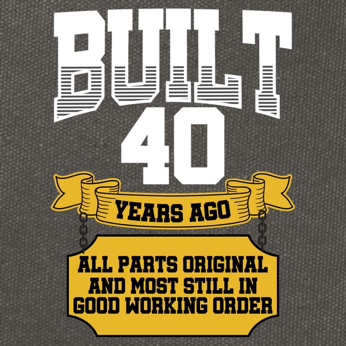 Built 40th Birthday All Original Part Cotton Canvas Backpack