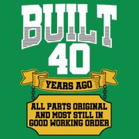 Built 40th Birthday All Original Part Sweatshirt