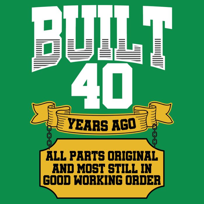 Built 40th Birthday All Original Part Sweatshirt