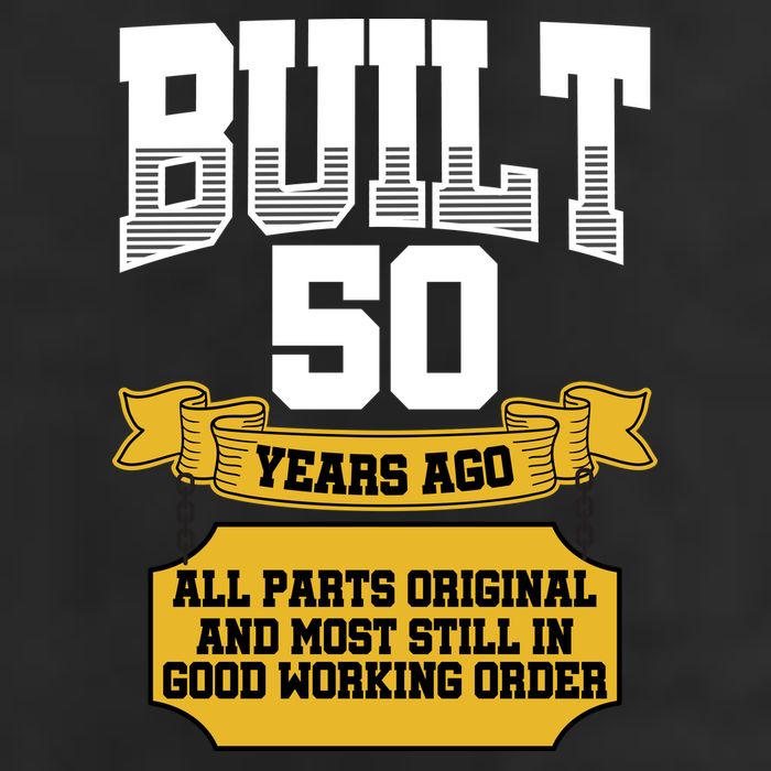 Built 50th Birthday All Original Part 7 Panel Mesh Trucker Snapback Hat