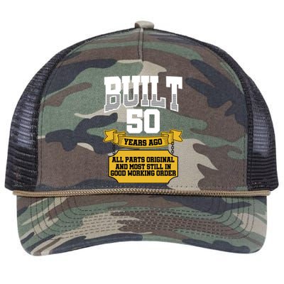 Built 50th Birthday All Original Part Retro Rope Trucker Hat Cap