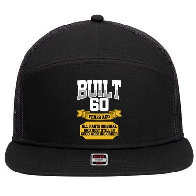 Built 60th Birthday All Original Part 7 Panel Mesh Trucker Snapback Hat
