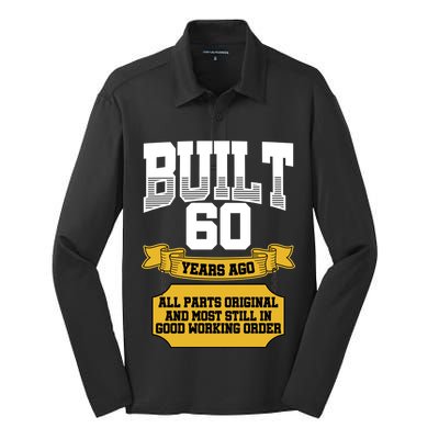 Built 60th Birthday All Original Part Silk Touch Performance Long Sleeve Polo