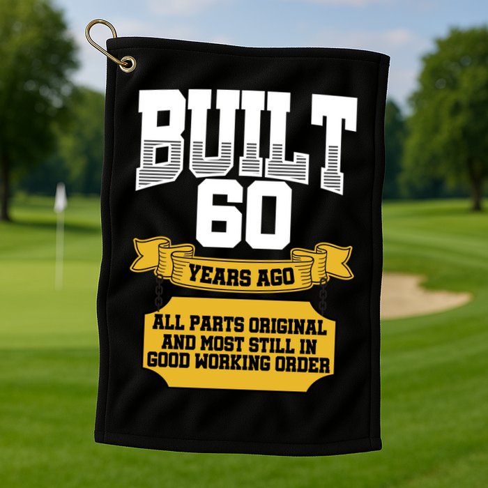 Built 60th Birthday All Original Part Golf Towel