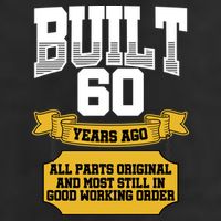 Built 60th Birthday All Original Part Golf Towel