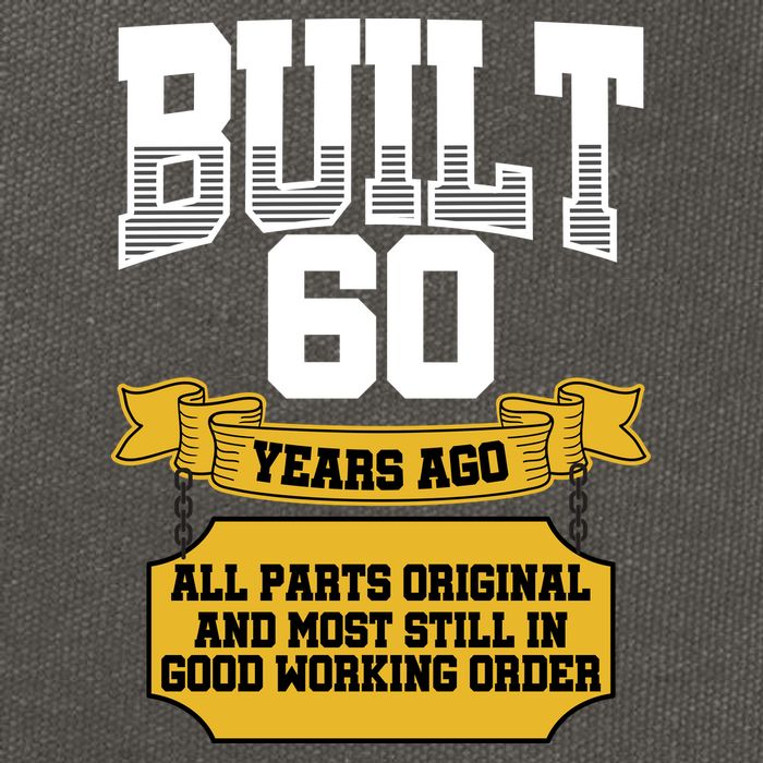 Built 60th Birthday All Original Part Cotton Canvas Backpack