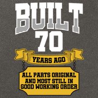 Built 70th Birthday All Original Part Cotton Canvas Backpack