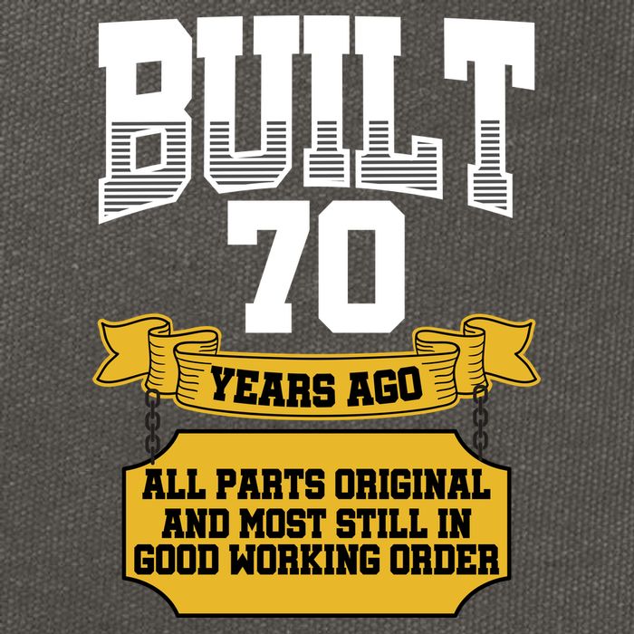 Built 70th Birthday All Original Part Cotton Canvas Backpack