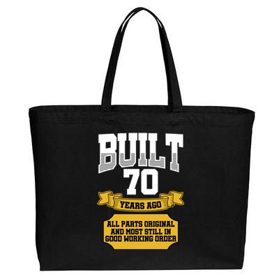 Built 70th Birthday All Original Part Cotton Canvas Jumbo Tote