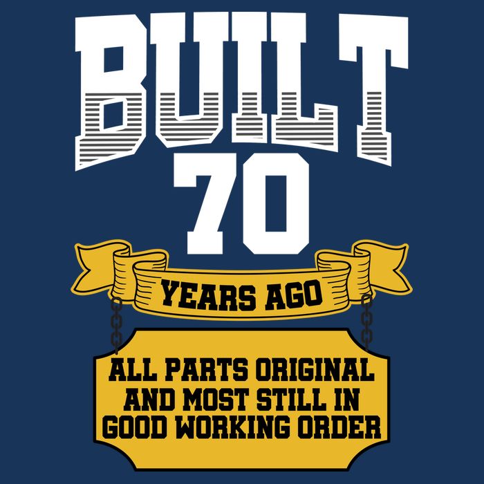 Built 70th Birthday All Original Part Sweatshirt