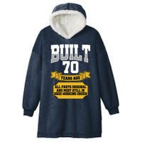 Built 70th Birthday All Original Part Hooded Wearable Blanket