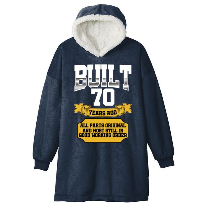 Built 70th Birthday All Original Part Hooded Wearable Blanket