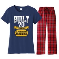 Built 70th Birthday All Original Part Women's Flannel Pajama Set