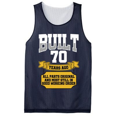 Built 70th Birthday All Original Part Mesh Reversible Basketball Jersey Tank