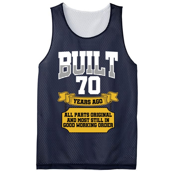 Built 70th Birthday All Original Part Mesh Reversible Basketball Jersey Tank