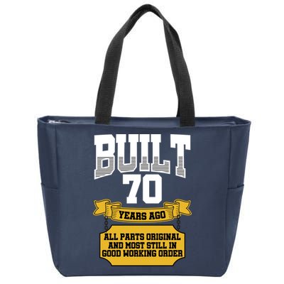 Built 70th Birthday All Original Part Zip Tote Bag