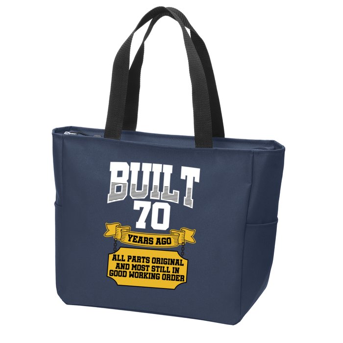 Built 70th Birthday All Original Part Zip Tote Bag