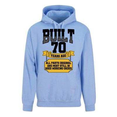 Built 70th Birthday All Original Part Unisex Surf Hoodie