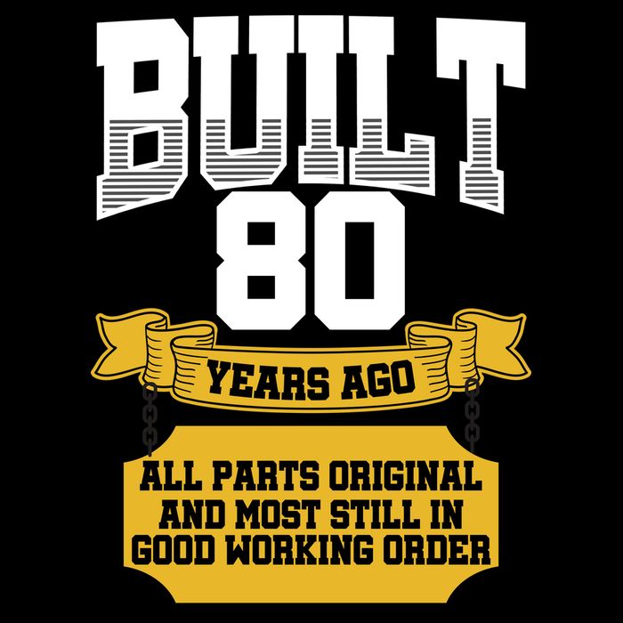 Built 80th Birthday All Original Part Drawstring Bag