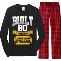 Built 80th Birthday All Original Part Long Sleeve Pajama Set