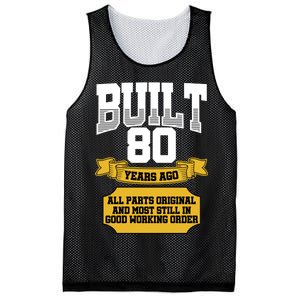 Built 80th Birthday All Original Part Mesh Reversible Basketball Jersey Tank