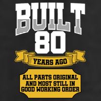 Built 80th Birthday All Original Part Golf Towel