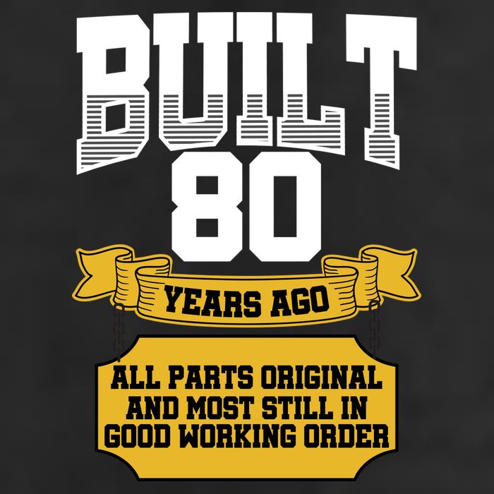 Built 80th Birthday All Original Part Golf Towel