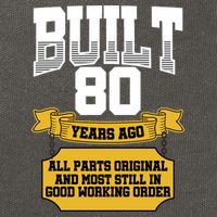 Built 80th Birthday All Original Part Cotton Canvas Backpack