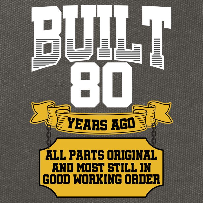 Built 80th Birthday All Original Part Cotton Canvas Backpack