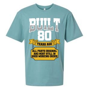 Built 80th Birthday All Original Part Sueded Cloud Jersey T-Shirt