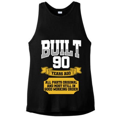 Built 90th Birthday All Original Part Ladies PosiCharge Tri-Blend Wicking Tank