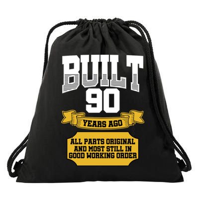 Built 90th Birthday All Original Part Drawstring Bag