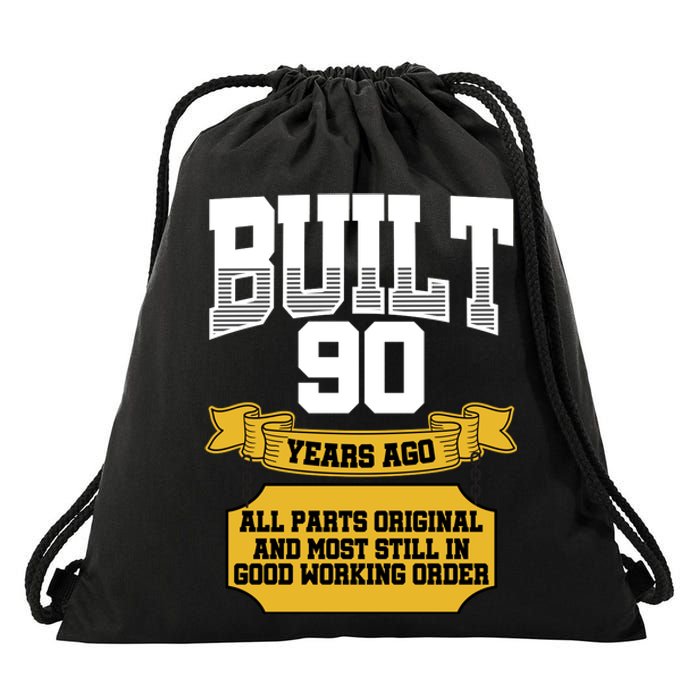 Built 90th Birthday All Original Part Drawstring Bag