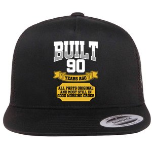 Built 90th Birthday All Original Part Flat Bill Trucker Hat